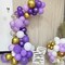 121 Purple White Gold Clear Balloons Garland Arch Party Decorations Kit Events